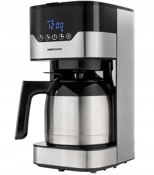 Ekspres przelewowy Medion TERMOS 1.2L 900W,Reg.aromatu kawy,do 8 filiżanek