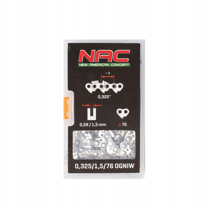 ŁAŃCUCH 20" NAC 76 OG 0,325 X 1,5 CST61-50AC