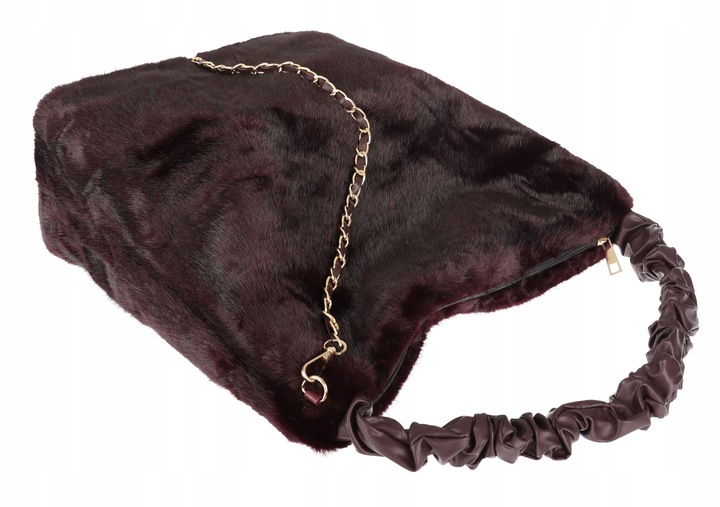 TOREBKA DAMSKA A4 NA RAMIĘ Z FUTERKA WŁOSKA MARKA XY2503 czekoladowa