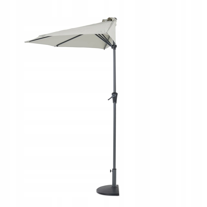 PARASOL BALKONOWY PÓŁOKRĄGŁY NA BALKON PÓŁPARASOL 250cm SZARY