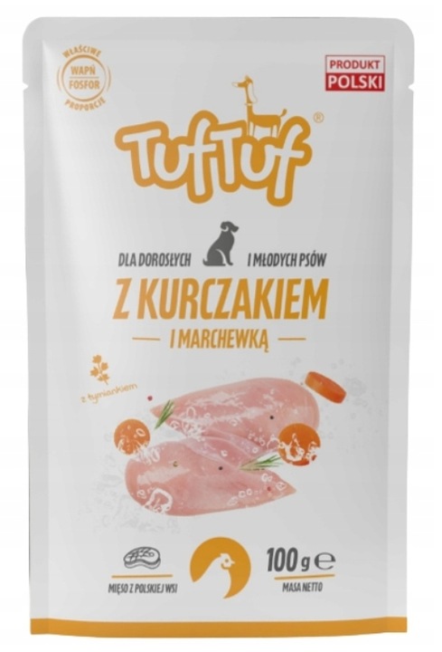 TUF TUF KARMA MOKRA SASZETKA 40X100G 65% MIĘSA