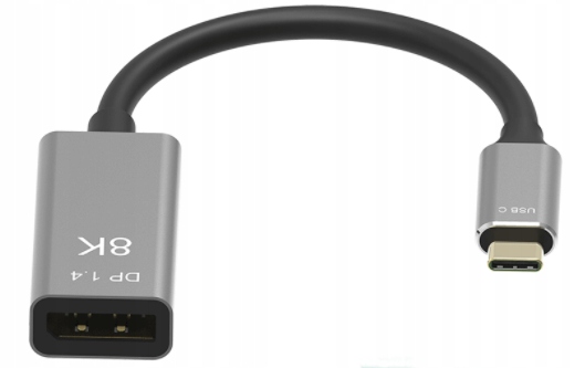Kabel Adapter USB-C DisplayPort 1.4 8K 5K 4K Display Port Żeński 144 240Hz