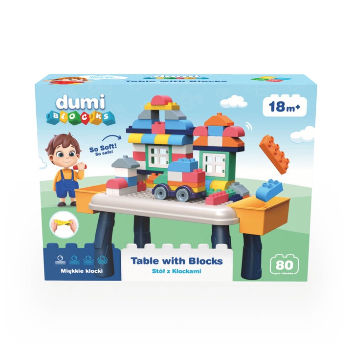 Dumel DUŻE KLOCKI GUMOWE MIĘKKIE PREZENT DLA ROCZNEGO DZIECKA na mikołaja