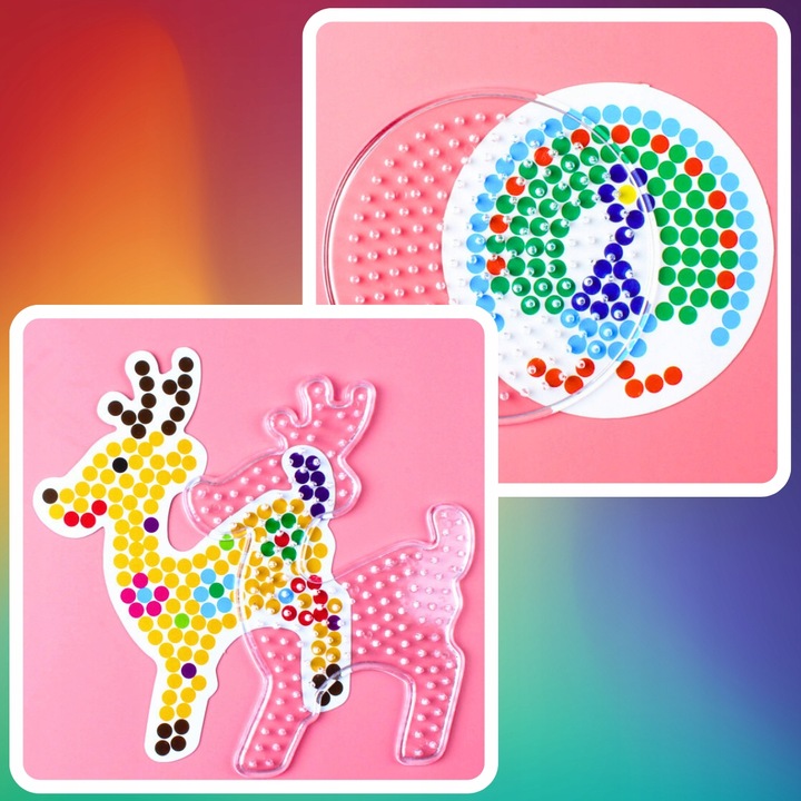 KORALIKI do PRASOWANIA ZESTAW 9000 szt DLA DZIECI SZABLONY WALIZKA PREZENT