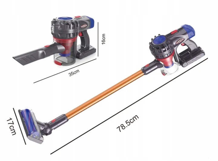 Odkurzacz dla Dzieci Pionowy Bezprzewodowy Dźwięk