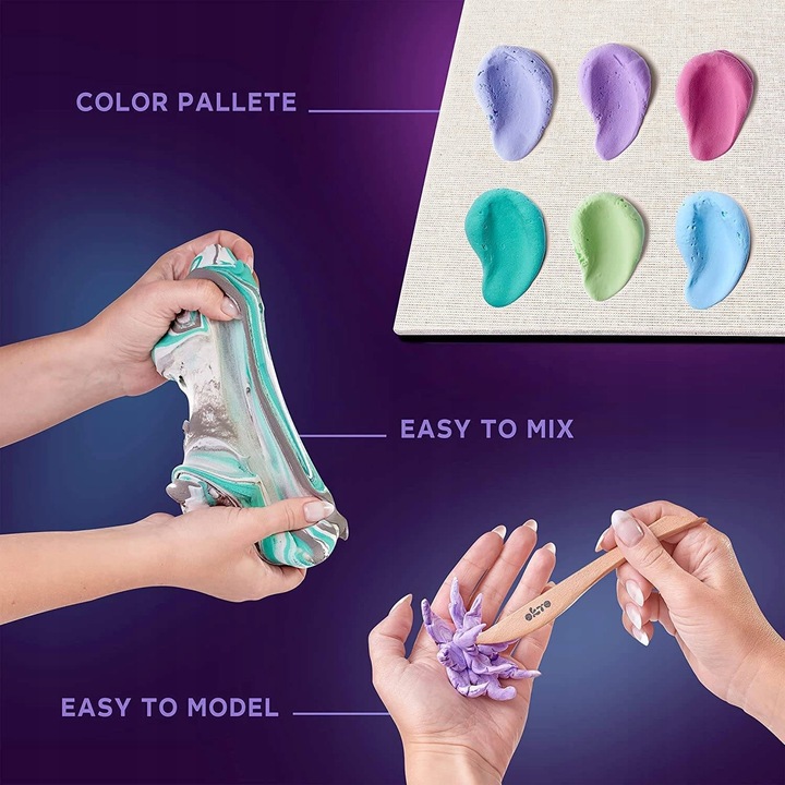 Zestaw Kreatywny do robienia obrazków Kwiaty z Ciastoliny OKTO 10010