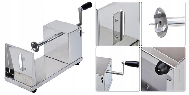 MASZYNKA DO ZAKRĘCONEGO ZIEMNIAKA FRYTEK CHIPSÓW Ręczna Solidna Chipstix