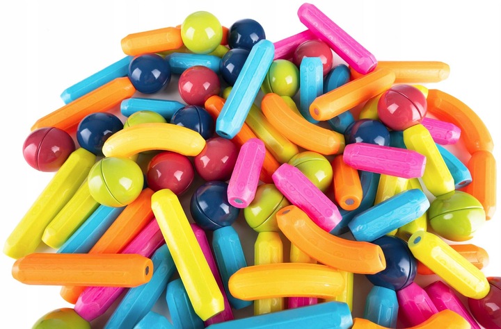 KLOCKI MAGNETYCZNE EDUKACYJNE DUŻE 84 ELEMENTY KONSTRUKCYJNE ZESTAW