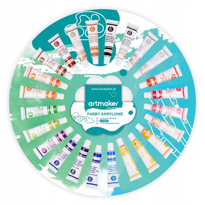 DUŻY ZESTAW Malarski sztaluga płótna farby PREMIUM