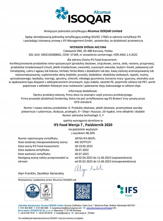 Olej kokosowy nierafinowany Intenson 900 ml