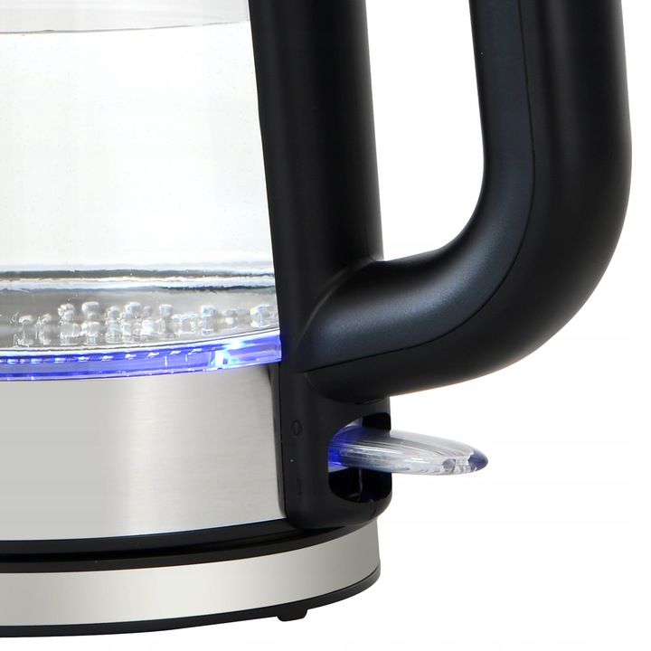 Czajnik elektryczny bezprzewodowy szklany STALOWY LED INOX 1,7l 2200W Lovio