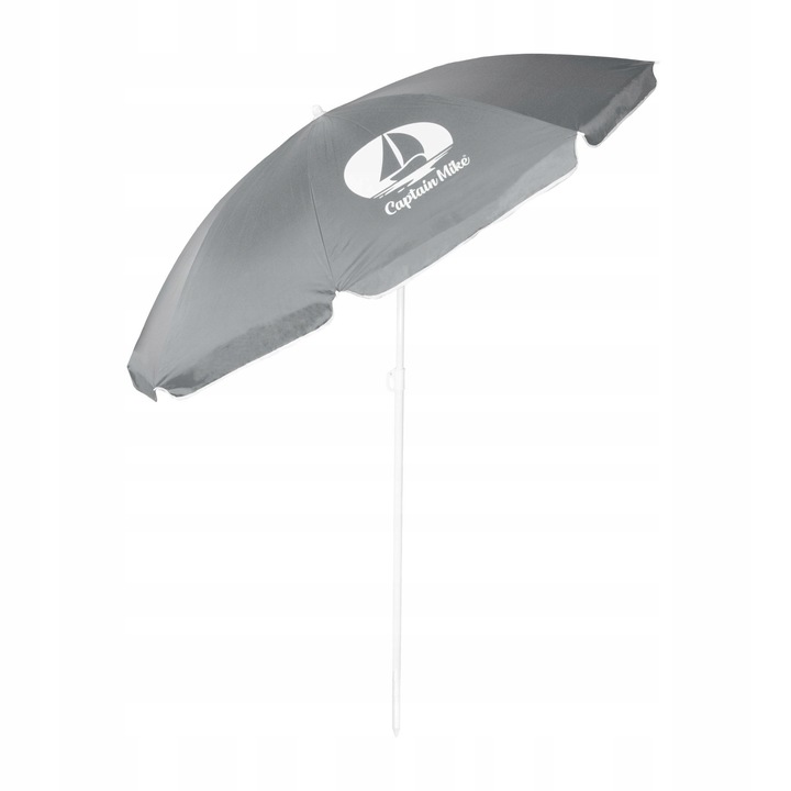 Parasol plażowy łamany z filtrem UPF50+ Captain Mike 160cm szary