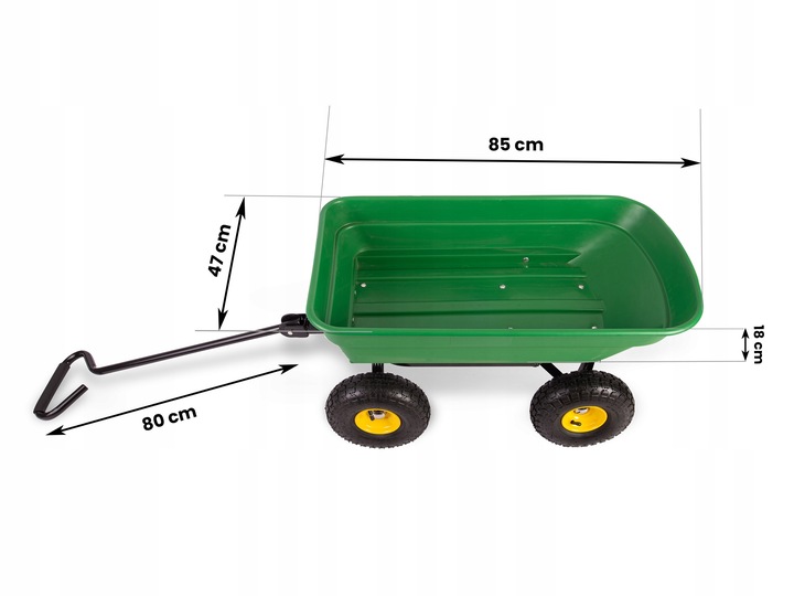 Wózek ogrodowy transportowy taczka wywrotka przyczepka 3w1 200kg