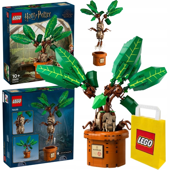 LEGO Harry Potter 76433 Mandragora Model Wrzeszczącej Rośliny w Doniczce