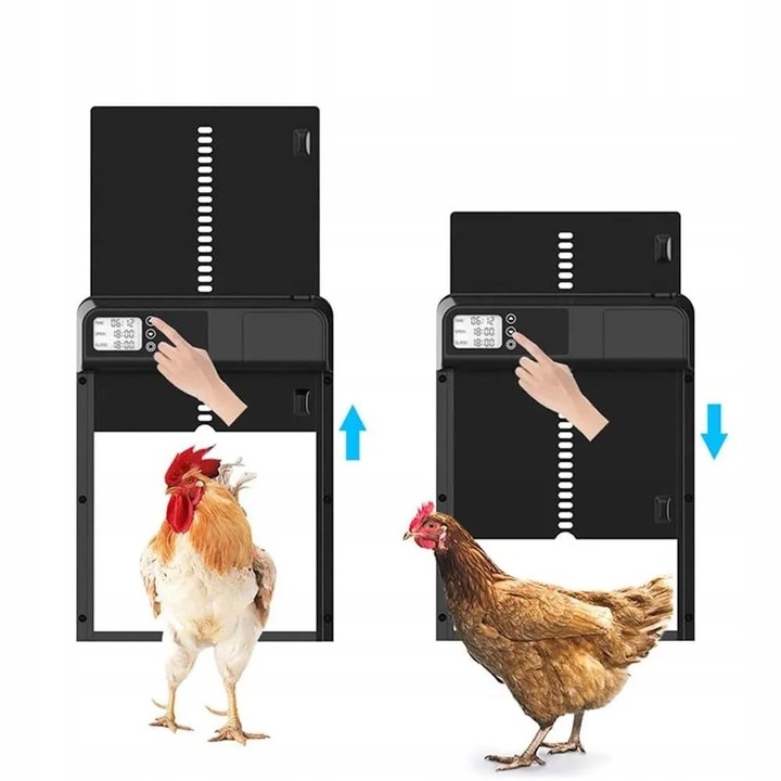 AUTOMATYCZNE DRZWI DO KURNIKA OTWIERANIE Z TIMEREM PROGRAMATOR CZUJNIK