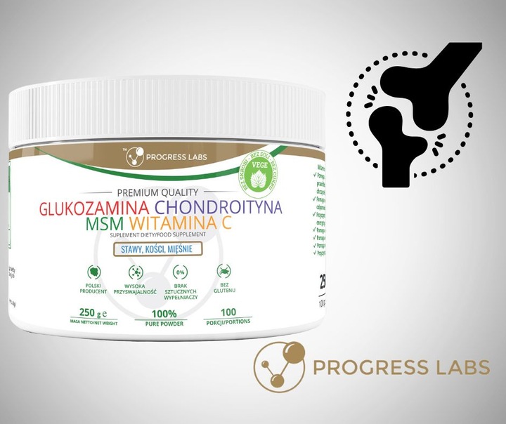 GLUKOZAMINA CHONDROITYNA MSM WITAMINA C VEGE 250g