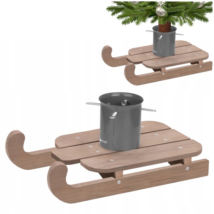 Stojak pod choinkę z pojemnikiem na wodę 1,3l sanki Podstawka pod drzewko
