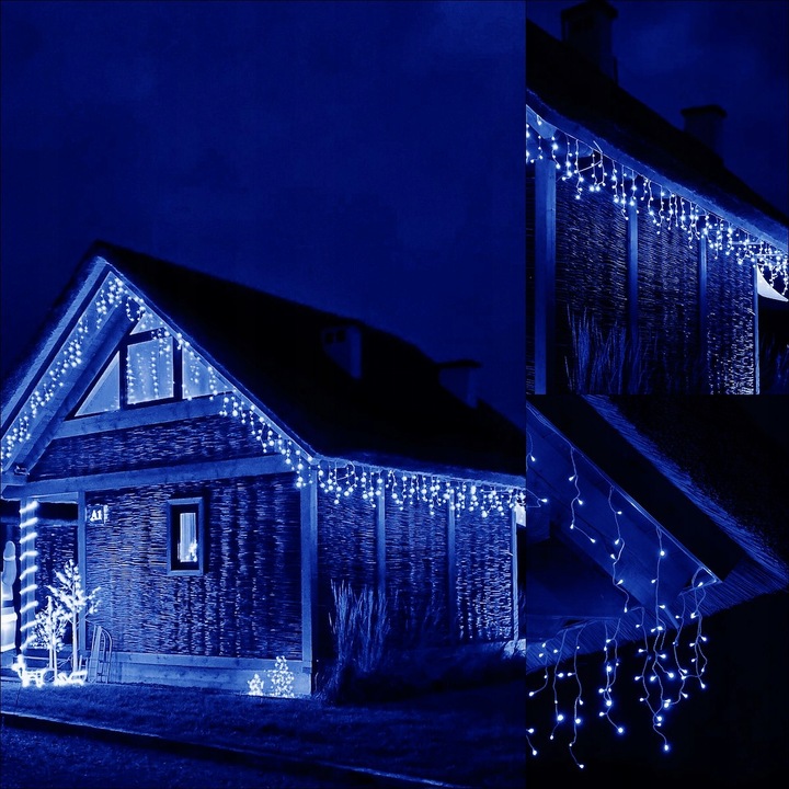 SOPLE FLASH 300 LED ZEWNĘTRZNE NIEBIESKIE CHOINKOWE lampki z Flashem