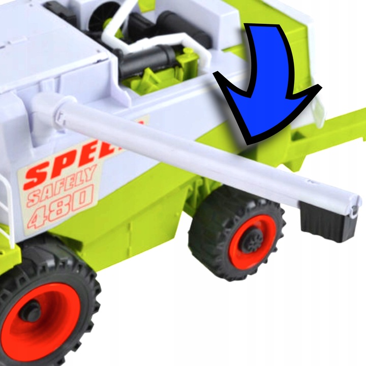 CLAAS LEXION DUŻY KOMBAJN ZBOŻOWY RUCHOME ELEMENTY NAPĘD TRAKTOR ZABAWKA