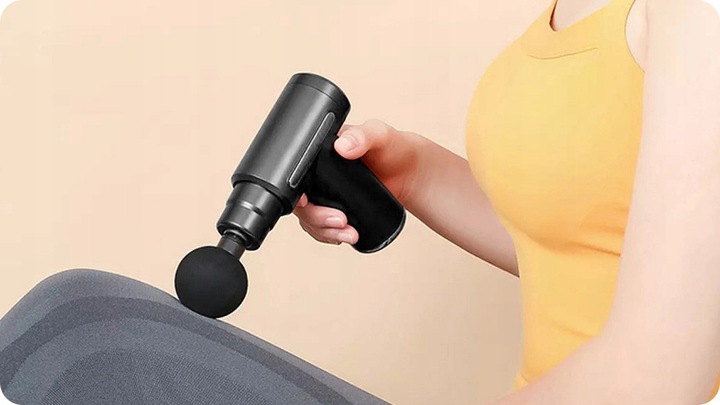 PISTOLET DO MASAŻU MASAŻER DO PLECÓW CIAŁA MASSAGE GUN MT6521 4 GŁOWICE
