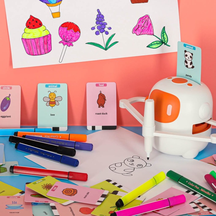 ROBOT RYSUJĄCY EDUKACYJNY FISZKI DO RYSOWANIA NAUKA RYSOWANIA