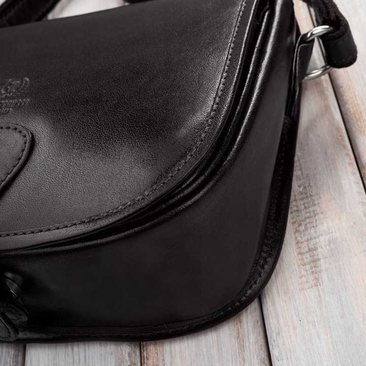 Torebka damska skórzana listonoszka ze skóry licowej brązowa Paolo Peruzzi