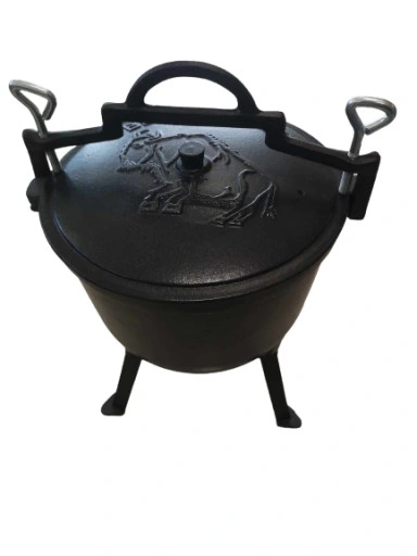 EMALIOWANY KOCIOŁEK 4L - gar garnek myśliwski żeliwny węgierski prażonki