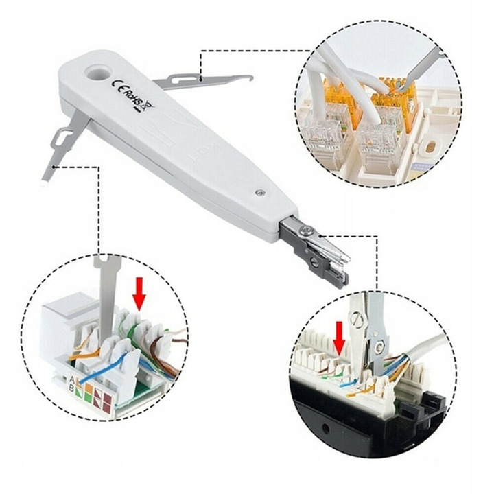 TESTER KABLI RJ45 ŚCIĄGACZ ZACISKARKA LAN3 NARZĘDZ