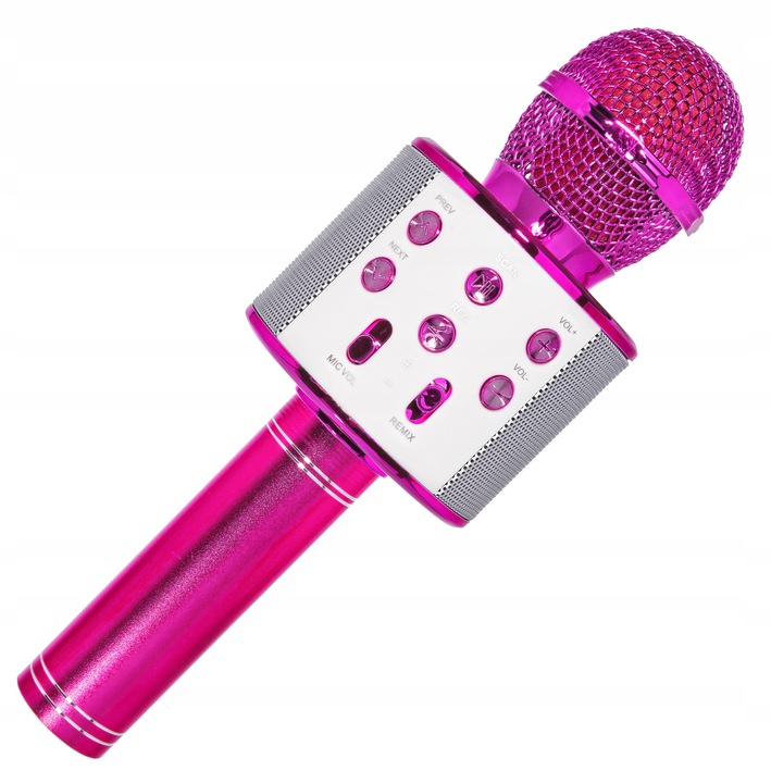 BEZPRZEWODOWY MIKROFON DLA DZIECI ZESTAW DO KARAOKE BLUETOOTH ETUI USB
