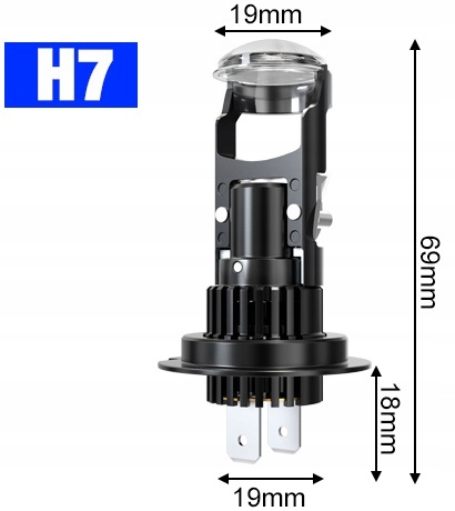 ŻARÓWKI LED H7 RETRIFY S&D PROJECTOR 100% IDEALNE ODCIĘCIE SOCZEWKA FISHEYE