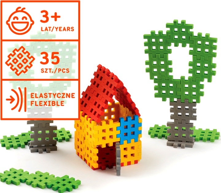 KLOCKI Mini wafle konstrukcyjne komplet POLSKIE