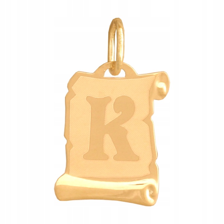 ZAWIESZKA ZŁOTA 585 LITERKA A B C D E F G H I J K L M N O P R S T U W Z