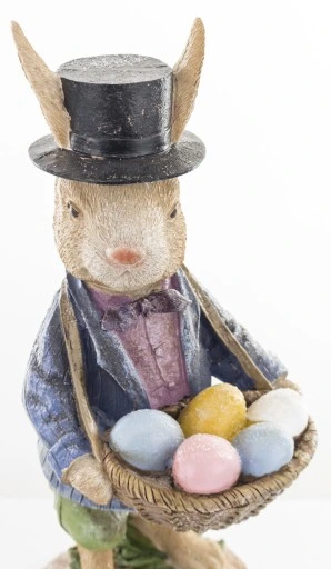FIGURKA - WIELKANOCNY ZAJĄC KRÓLIK Z PISANKAMI III