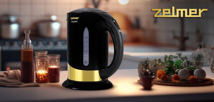 Czajnik elektryczny Zelmer ZCK7630 Gold 2200 W 1,7 l czarny