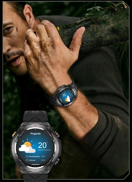 SMARTWATCH Zegarek GPS BAROMETR KOMPAS CIŚNIENIOMIERZ ROZMOWY