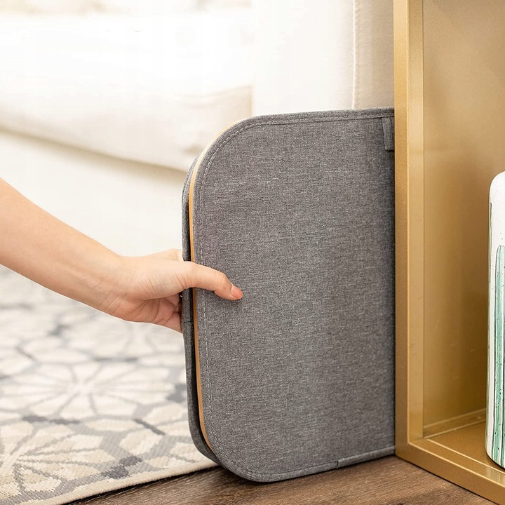 KOSZ NA PRANIE BIELIZNĘ POJEMNIK 100 L Bambus grey