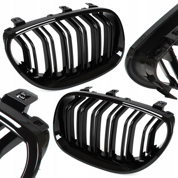 Grill Atrapa Nerki Pakiet Kratka Połysk Czarna do BMW E60 E61 M