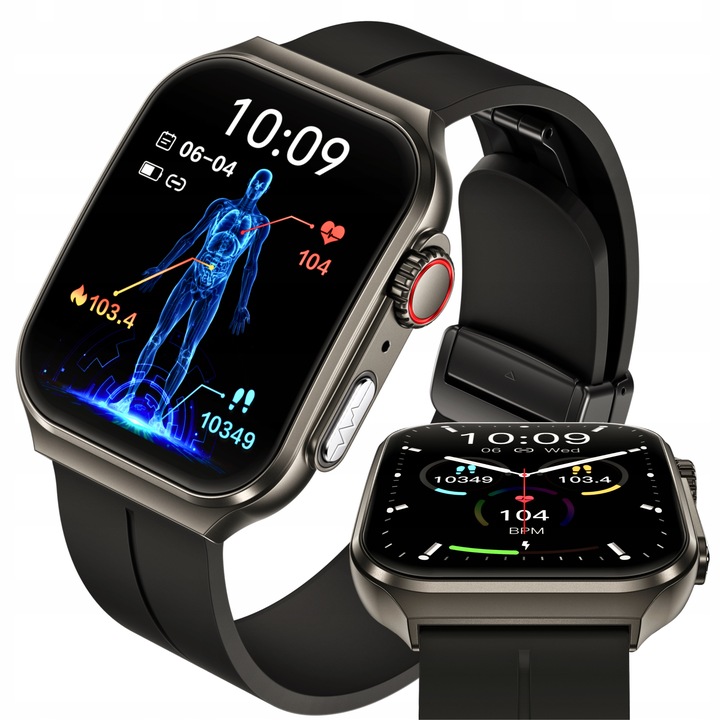 SMARTWATCH Z FUNKCJĄ POMIARU CUKRU GLUKOZA NX15 CIŚNIENIE MENU Polski WATCH