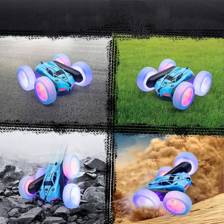 AUTO TWISTER TAŃCZĄCY SAMOCHÓD AKROBATA KASKADER 4WD Z LED Z PILOT Z AKU