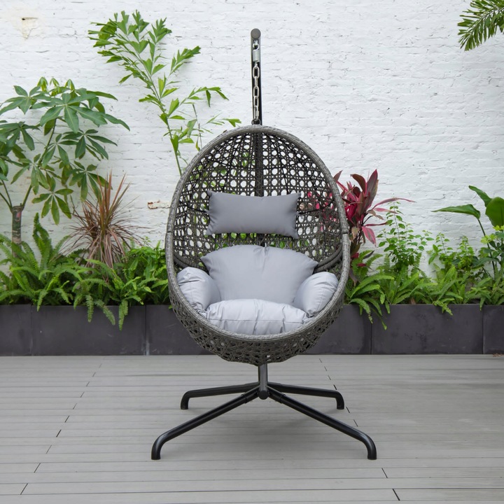 FOTEL WISZĄCY KOKON KOSZ RATTAN TECHNORATTAN