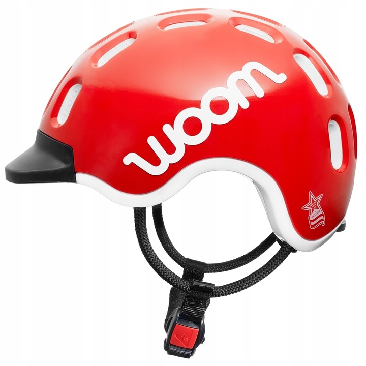 Kask rowerowy dziecięcy woom Kids czerwony S 50-53 cm