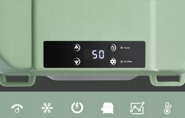 Przenośna lodówka z trybami MAX i ECO 17L AAOBOSI szara 60x33,4x32,4 cm