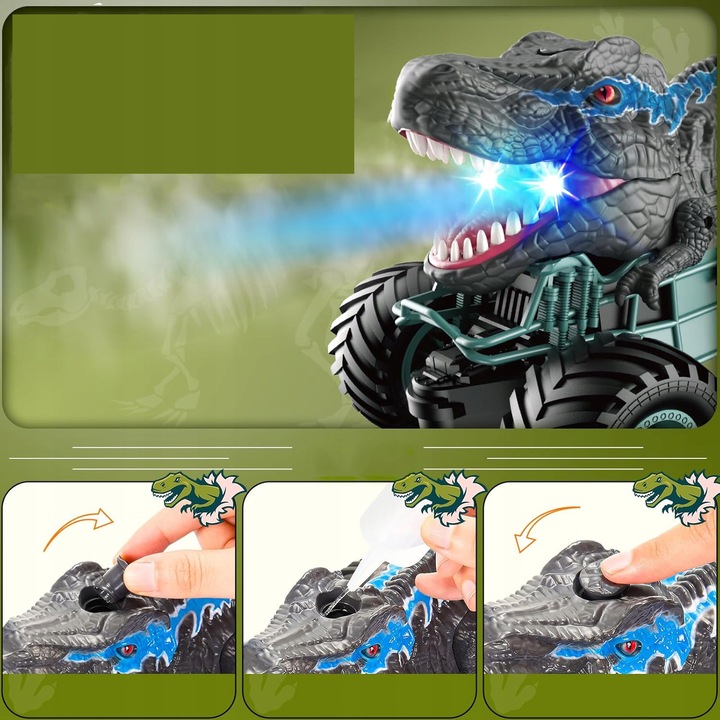 ZDALNIE STEROWANY SAMOCHÓD RC, SAMOCHÓD RC CAR MONSTER TRUCK DINOZAURY