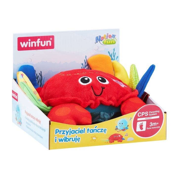 Krab do raczkowania dla dzieci czerwony wibruje wydaje dźwięki interaktywny