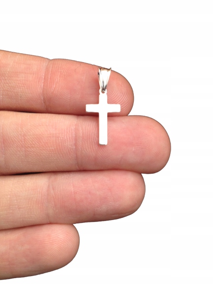 Łańcuszek srebrny 925 Krzyżyk Komplet Srebrny (na PREZENT / Komunia)