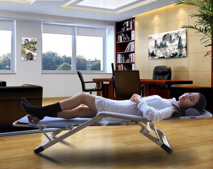 FOTEL OGRODOWY LEŻAK PLAŻOWY TURYSTYCZNY PODUSZKA