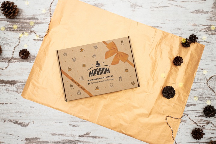 Czapka zimowa damska z pomponem + komin Ecru