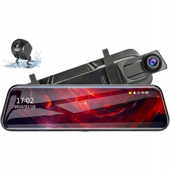 WIDEOREJESTRATOR JAZDY DOTYKOWY KAMERA COFANIA REJESTRATOR PRZÓD TYŁ MenuPL