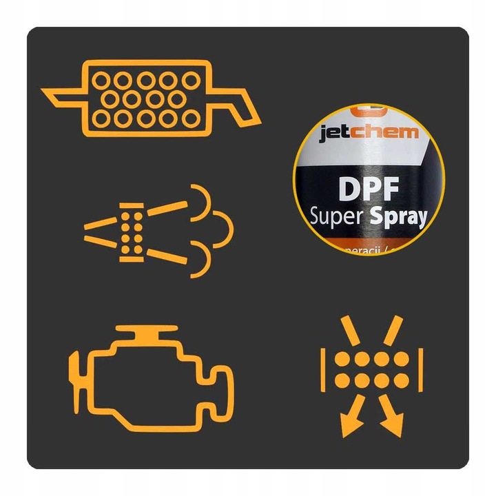 Środek do czyszcz. filtrów DPF. JETCHEM DPF SUPER SPRAY 400ml /z sondą/