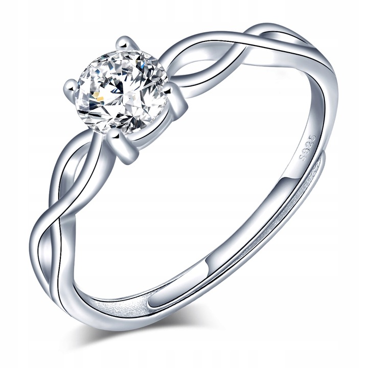 PIERŚCIONEK SREBRNY REGULOWANY NIESKOŃCZONOŚĆ SREBRO 925